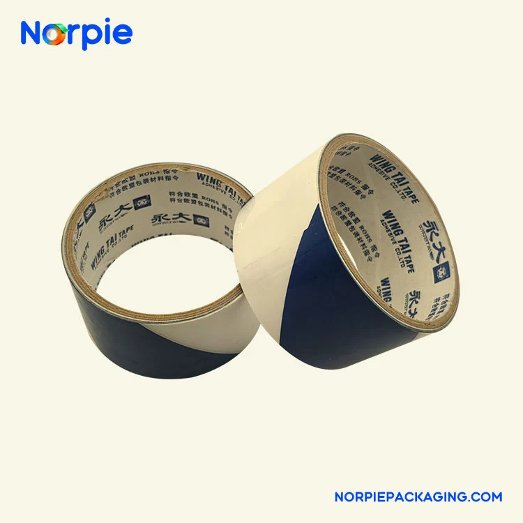 నీలం మరియు తెలుపు హెచ్చరిక టేప్